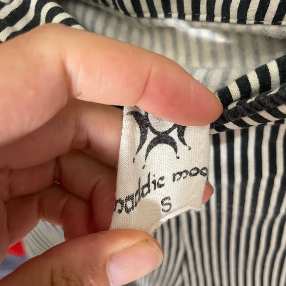 Maddie Moon Pinstripe Bell Bottom High Waist Festival Pant size small. - Picture 4 of 6